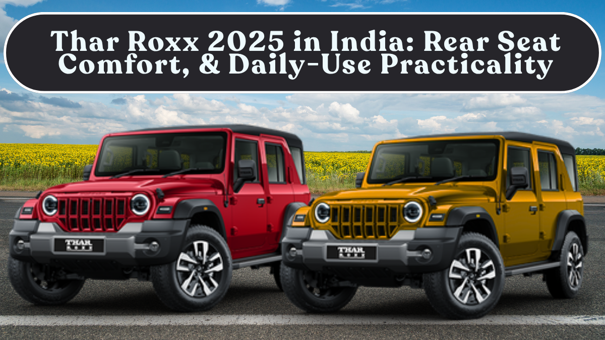 Thar Roxx 2025 in India: Rear Seat Comfort, Boot Space & Daily-Use Practicality