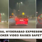 Viral Hyderabad Expressway Firecracker Video Raises Safety Alarm