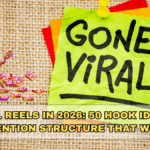 Viral Reels in 2026: 50 Hook Ideas + Retention Structure That Works