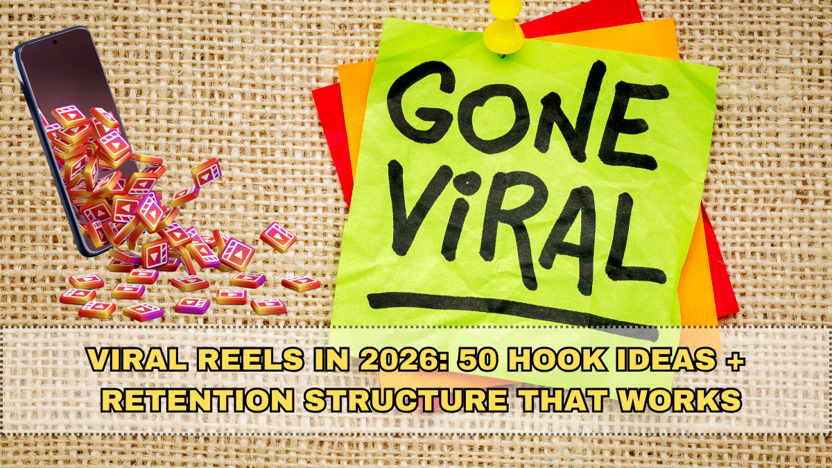 Viral Reels in 2026: 50 Hook Ideas + Retention Structure That Works