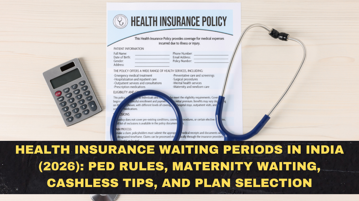 Health Insurance Waiting Periods in India (2026): PED Rules, Maternity Waiting, Cashless Tips, and Plan Selection
