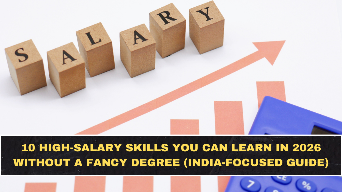 10 High-Salary Skills You Can Learn in 2026 Without a Fancy Degree (India-Focused Guide)