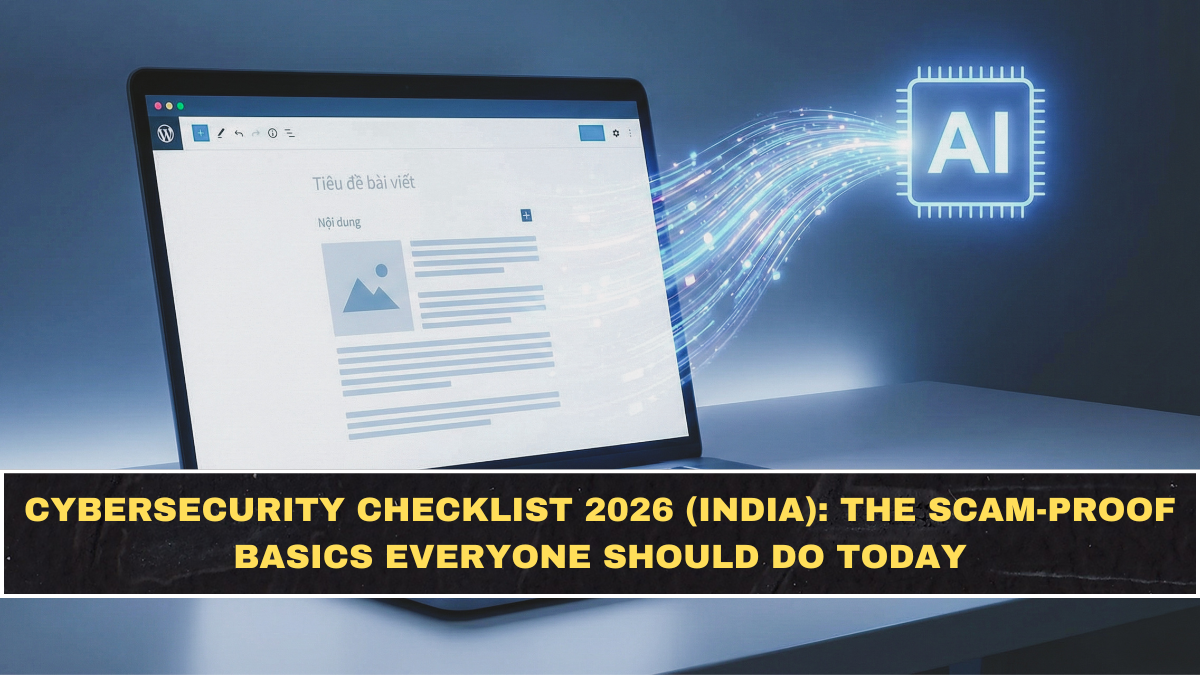 Cybersecurity Checklist 2026 (India): The Scam-Proof Basics Everyone Should Do Today