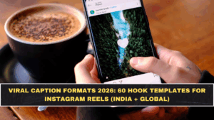 Viral Caption Formats 2026: 60 Hook Templates for Instagram Reels (India + Global)