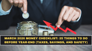 March 2026 Money Checklist: 25 Things to Do Before Year-End (Taxes, Savings, and Safety)