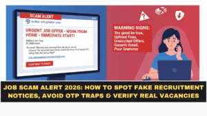 Job Scam Alert 2026: How to Spot Fake Recruitment Notices, Avoid OTP Traps & Verify Real Vacancies