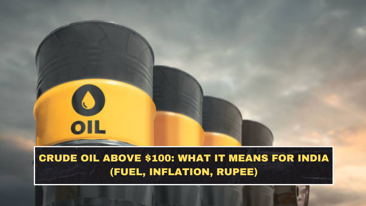 Crude Oil Above $100: What It Means for India (Fuel, Inflation, Rupee)