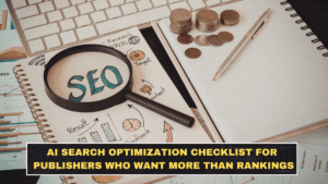 AI Search Optimization Checklist for Publishers Who Want More Than Rankings